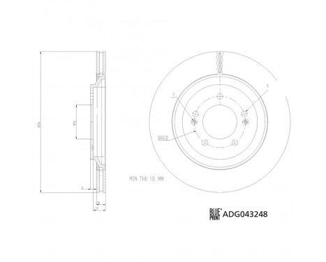 Brake Disc ADG043248 Blue Print
