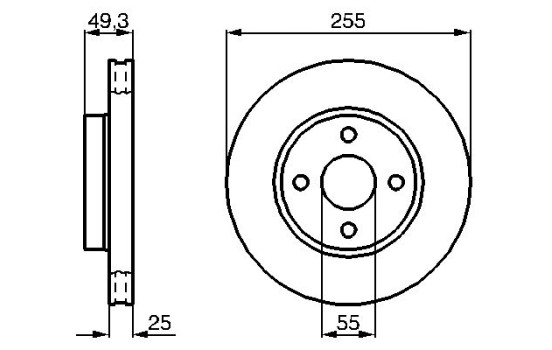 Brake Disc BD1019 Bosch, Image 4