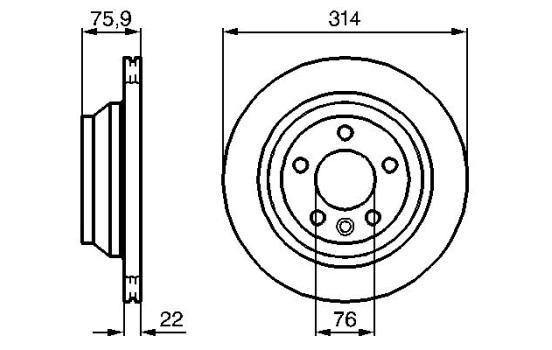 Brake Disc BD1024 Bosch, Image 5