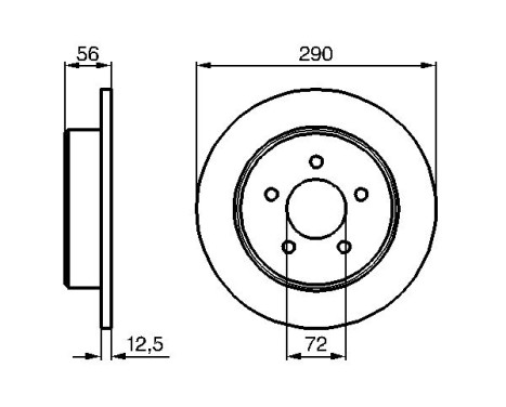 Brake Disc BD1032 Bosch, Image 5