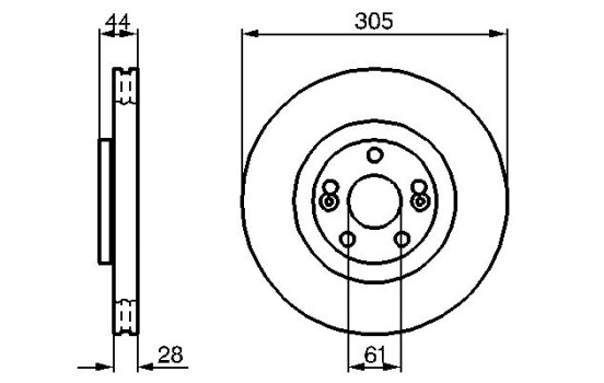 Brake Disc BD1039 Bosch, Image 5