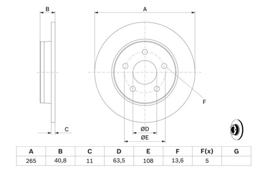Brake Disc BD1048 Bosch, Image 5