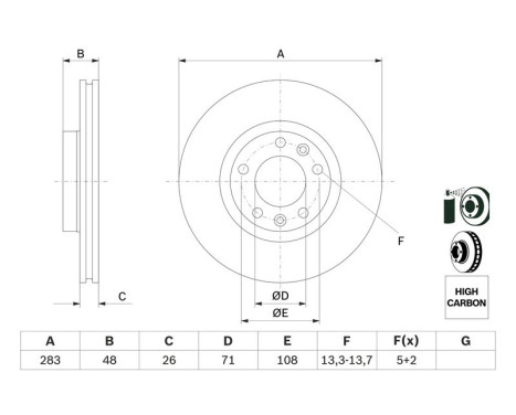 Brake Disc BD1063 Bosch, Image 5