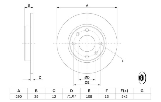 Brake Disc BD1064 Bosch, Image 5
