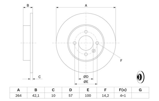 Brake Disc BD1080 Bosch, Image 5