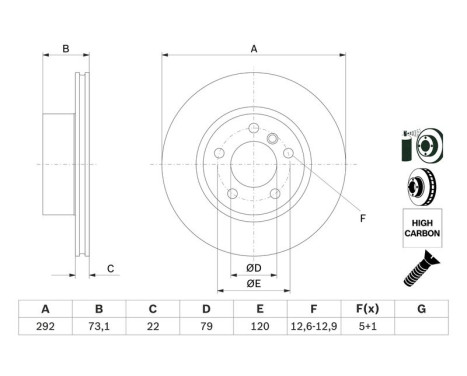 Brake Disc BD1082 Bosch, Image 5