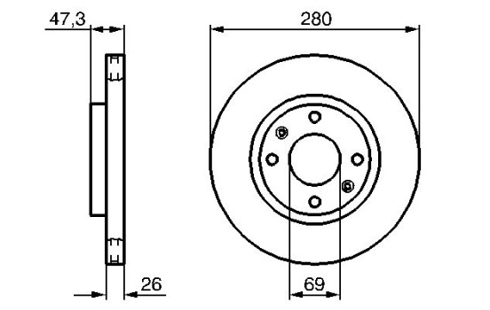 Brake Disc BD1095 Bosch, Image 4