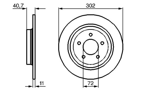 Brake Disc BD1099 Bosch, Image 5