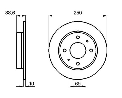 Brake Disc BD1102 Bosch, Image 5