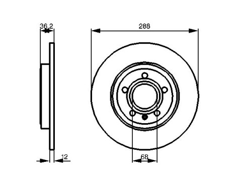 Brake Disc BD1117 Bosch, Image 5