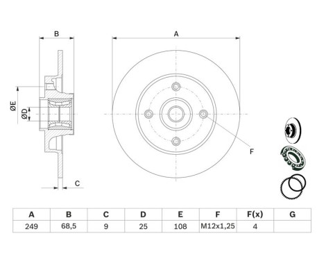 Brake Disc BD1128 Bosch, Image 5