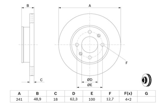 Brake Disc BD1149 Bosch, Image 5