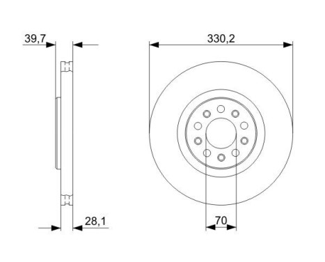 Brake Disc BD1153 Bosch, Image 5