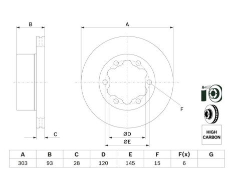 Brake Disc BD1159 Bosch, Image 5