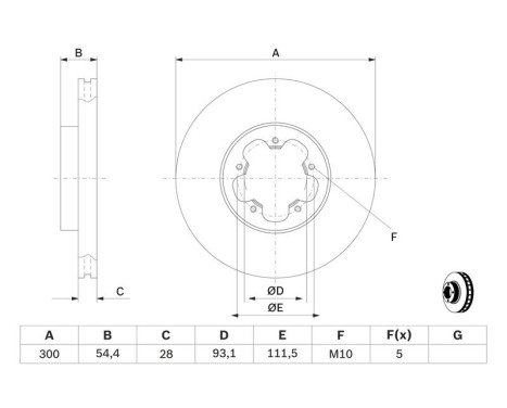 Brake Disc BD1170 Bosch, Image 5