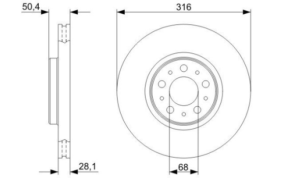 Brake Disc BD1176 Bosch, Image 5