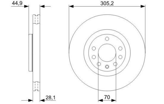 Brake Disc BD1179 Bosch, Image 5