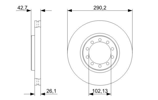 Brake Disc BD1192 Bosch, Image 3