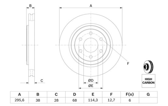 Brake Disc BD1199 Bosch, Image 5
