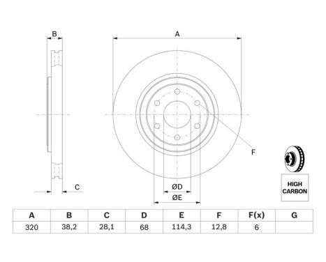 Brake Disc BD1200 Bosch, Image 5