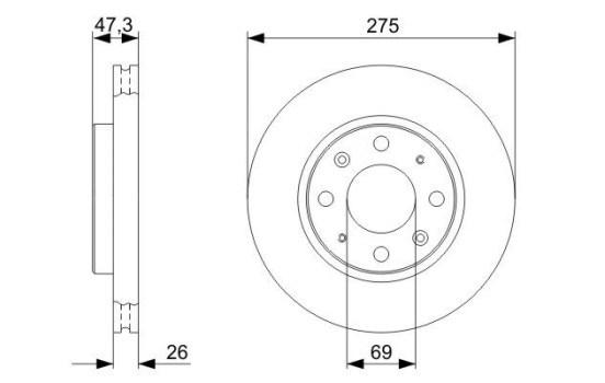Brake Disc BD1208 Bosch, Image 4