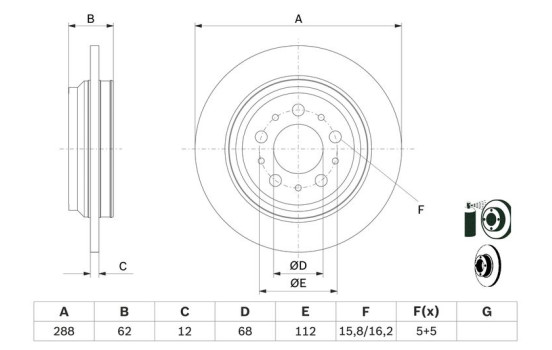Brake Disc BD1215 Bosch, Image 5