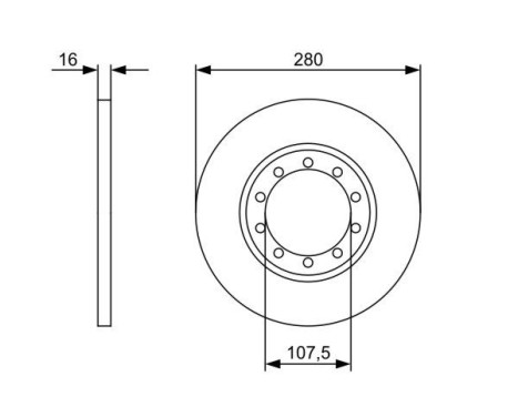 Brake Disc BD1250 Bosch, Image 5