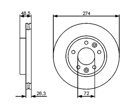 Brake Disc BD1265 Bosch, Image 5