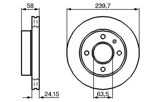 Brake Disc BD127 Bosch, Image 5