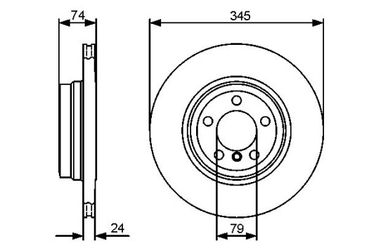 Brake Disc BD1281 Bosch, Image 4