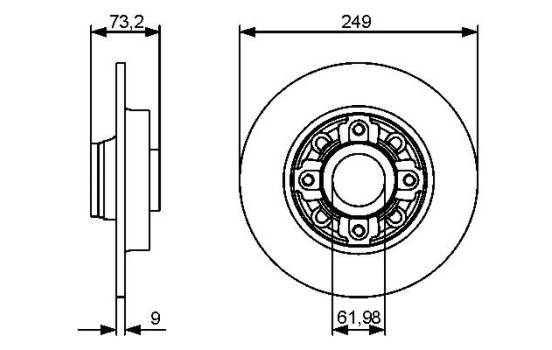 Brake Disc BD1290 Bosch, Image 5