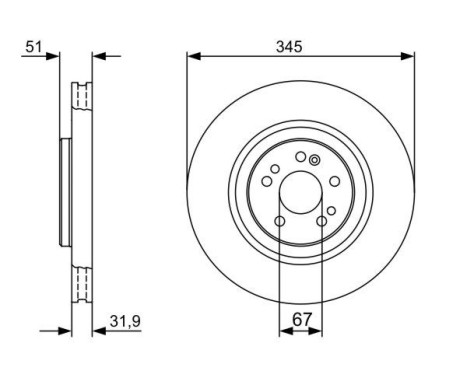 Brake Disc BD1299 Bosch, Image 5