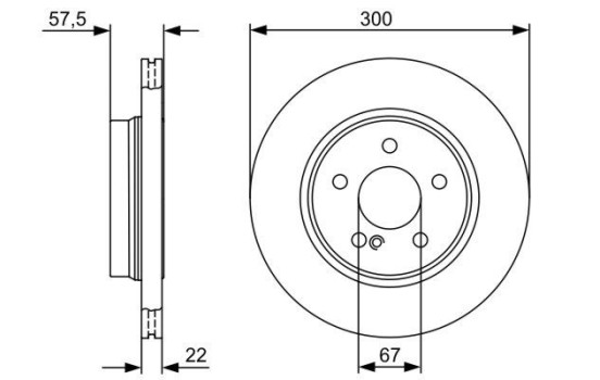 Brake Disc BD1305 Bosch, Image 4