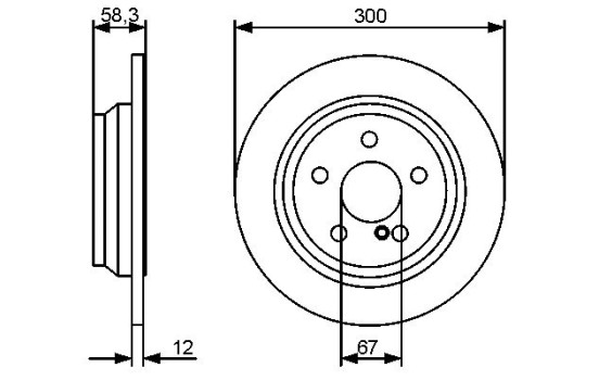 Brake Disc BD1308 Bosch, Image 5