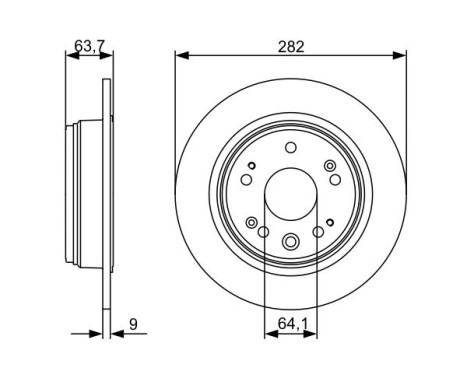 Brake Disc BD1361 Bosch, Image 5