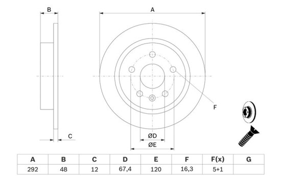 Brake Disc BD1367 Bosch, Image 5