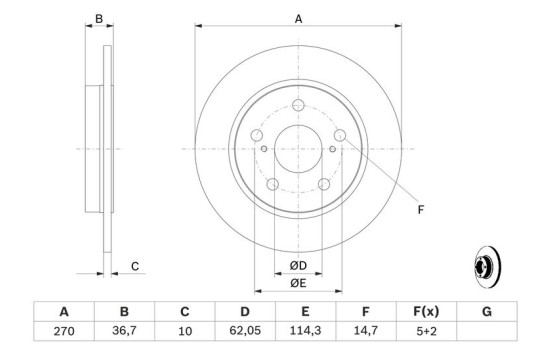 Brake Disc BD1373 Bosch, Image 5