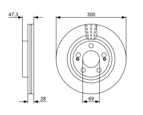 Brake Disc BD1384 Bosch, Image 5