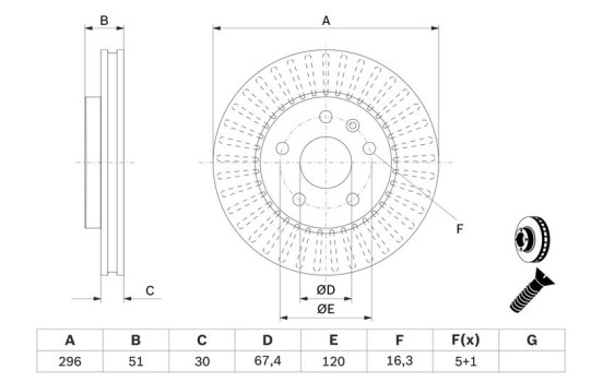Brake Disc BD1388 Bosch, Image 5