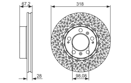 Brake Disc BD1394 Bosch, Image 5