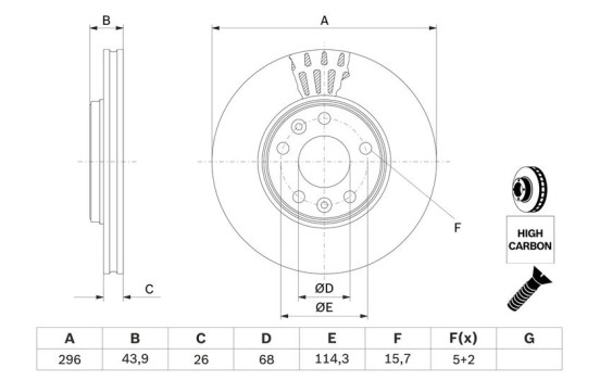 Brake Disc BD1395 Bosch, Image 5