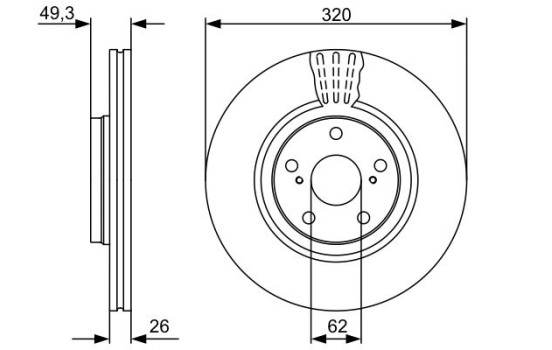 Brake Disc BD1405 Bosch, Image 5