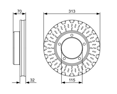 Brake Disc BD1410 Bosch, Image 5