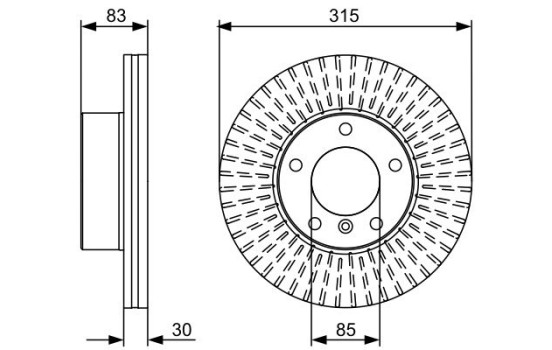 Brake disc BD1411 Bosch, Image 5