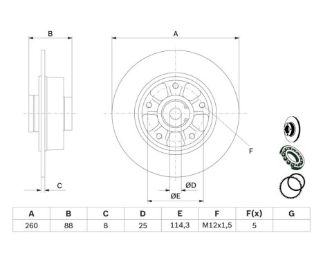 Brake Disc BD1418 Bosch, Image 5