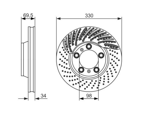 Brake Disc BD1422 Bosch, Image 5