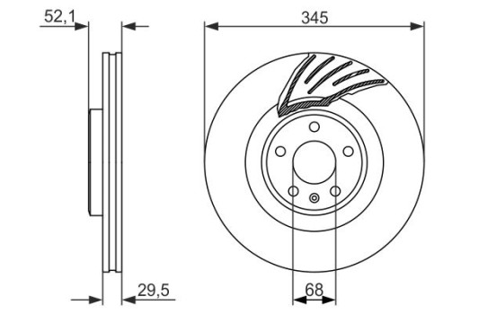 Brake Disc BD1433 Bosch, Image 5