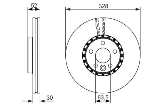 Brake Disc BD1464 Bosch, Image 5