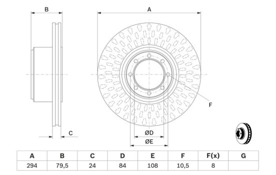 Brake Disc BD1485 Bosch, Image 5