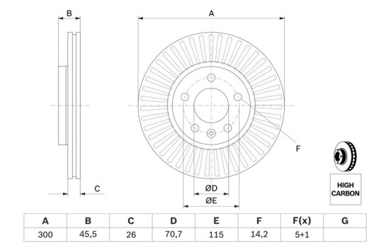 Brake Disc BD1488 Bosch, Image 5